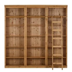 Bibliothèque Lillehammer II -Wenko Soldes Boutique regalwand asgeir ii kiefer massiv gebeizt 320140