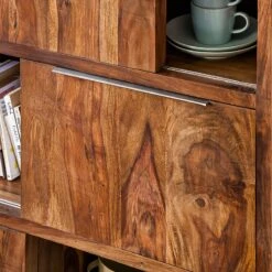 Étagère à Portes Coulissantes TRANGLE -Wenko Soldes Boutique schiebetuerenregal trangle sheesham massiv 676050