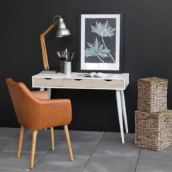 Bureau Dingus -Wenko Soldes Boutique schreibtisch dingus weiss eiche furnier 4065808