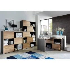 Bureau Mingle -Wenko Soldes Boutique schreibtisch mingle anthrazit eiche sonoma dekor 5029336