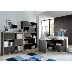 Bureau Mingle -Wenko Soldes Boutique schreibtisch mingle anthrazit eiche sonoma dekor 5029340