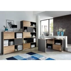 Bureau Mingle -Wenko Soldes Boutique schreibtisch mingle anthrazit eiche sonoma dekor 5029344