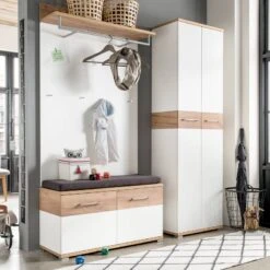 Coffre à Chaussures Nerola 9 Coffre à Chaussures Nerola -Wenko Soldes Boutique schuhbank nerola weiss eiche dekor 4245028