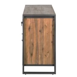 Enfilade MANCHESTER 1 Tiroir 3 Portes -Wenko Soldes Boutique sideboard manchester i akazie massiv metall 4873184