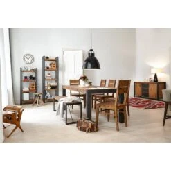 Étagère MANCHESTER 2 Rangements -Wenko Soldes Boutique sideboard manchester ii akazie massiv metall 4876348