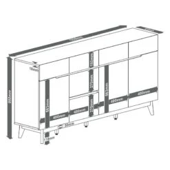 Buffet Tenabo -Wenko Soldes Boutique sideboard tenabo ii matt weiss asteiche 5237872