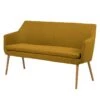 Banquette NICHOLAS -Wenko Soldes Boutique sitzbank argallo webstoff eiche massiv currygelb 4300488