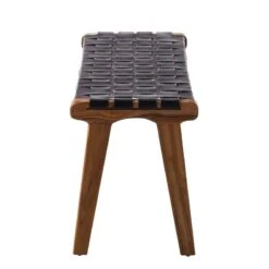 Banquette Bourbourg 12 Banquette Bourbourg -Wenko Soldes Boutique sitzbank cryon echtleder teak massiv schwarz braun 4697440