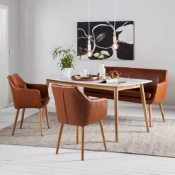 Banquette NICHOLAS -Wenko Soldes Boutique sofabank nicholas i kunstleder vintage braun 4028152