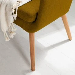 Banquette NICHOLAS -Wenko Soldes Boutique sofabank nicholas ii webstoff eiche massiv currygelb 4647080