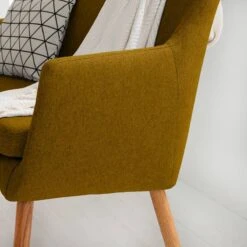 Banquette NICHOLAS -Wenko Soldes Boutique sofabank nicholas ii webstoff eiche massiv currygelb 4647084