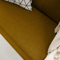 Banquette NICHOLAS -Wenko Soldes Boutique sofabank nicholas ii webstoff eiche massiv currygelb 4647092