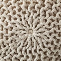 Pouf Tricot Edson -Wenko Soldes Boutique strickpouf edson webstoff beige 4088052