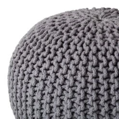 Pouf Tricot Edson -Wenko Soldes Boutique strickpouf edson webstoff dunkelbraun 4088060