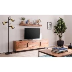 Étagère Murale Yoga -Wenko Soldes Boutique wandboard yoga sheesham massiv natur 4845292