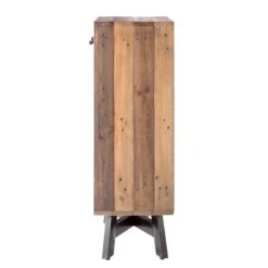 Range-bouteilles Tamati -Wenko Soldes Boutique weinregal tamati altholz pinie metall pinie dunkel schwarz 4920728