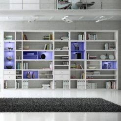 Etagère XXL Emporior L.A -Wenko Soldes Boutique xxl regalwand emporior i a rgb led beleuchtung weiss 3396273
